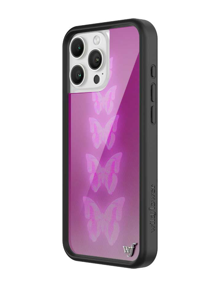 Wildflower Neon Butterfly iPhone Case