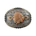 Nocona Indian Chief Motif - Belt Buckle