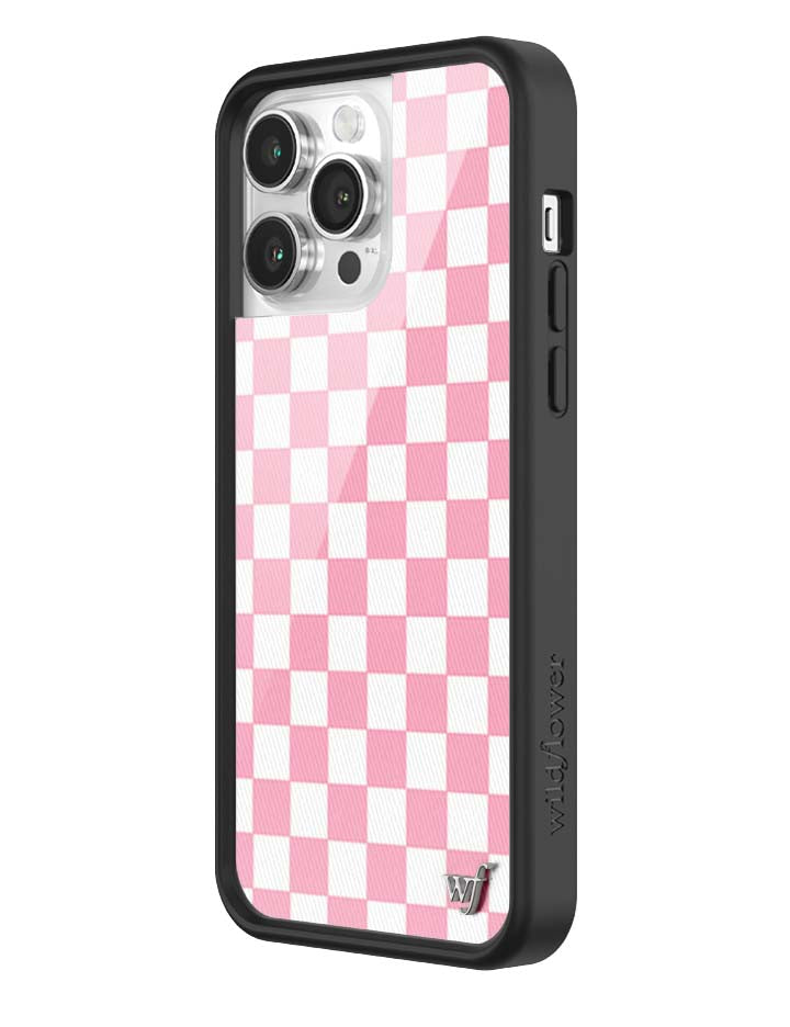 Wildflower Checkers | Pink iPhone Case