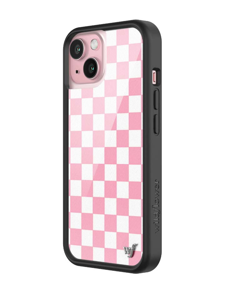 Wildflower Checkers | Pink iPhone Case
