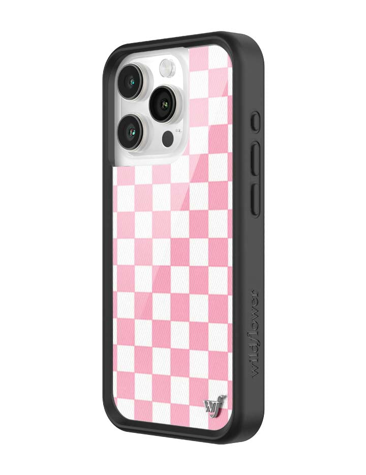 Wildflower Checkers | Pink iPhone Case