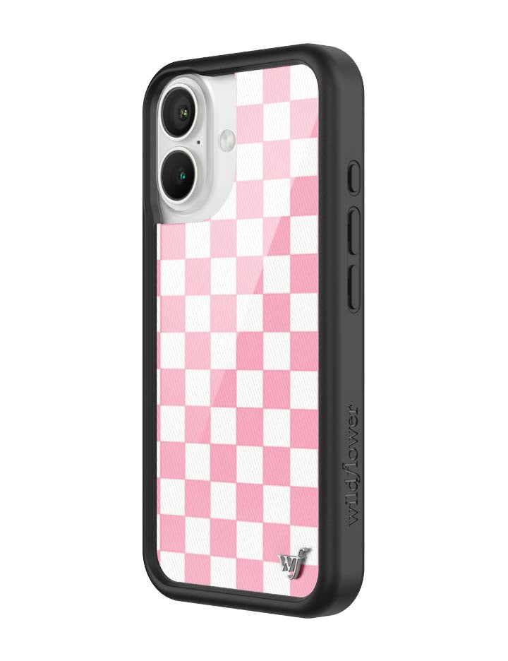 Wildflower Checkers | Pink iPhone Case