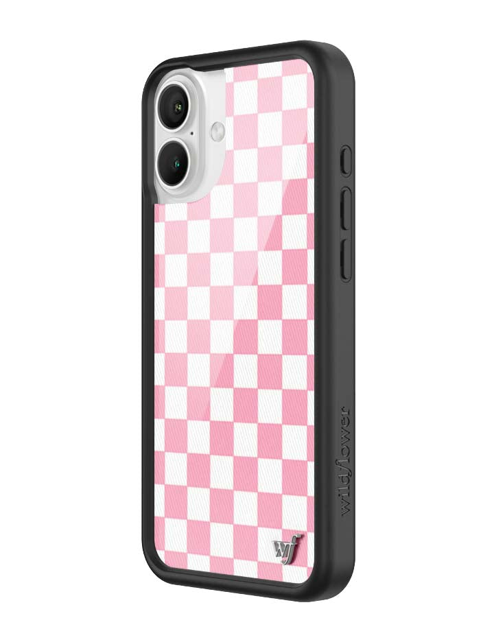 Wildflower Checkers | Pink iPhone Case