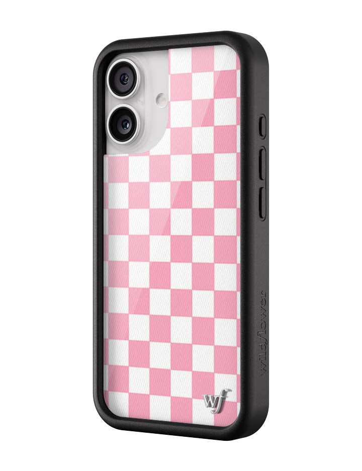 Wildflower Checkers | Pink iPhone Case