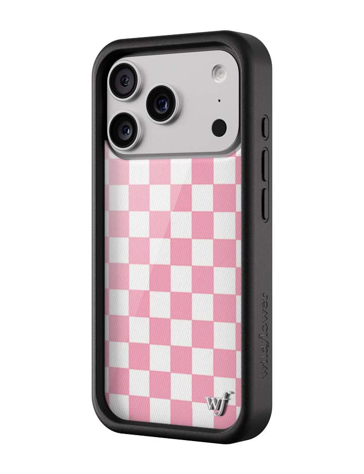 Wildflower Checkers | Pink iPhone Case