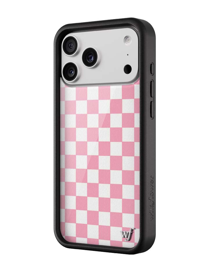 Wildflower Checkers | Pink iPhone Case