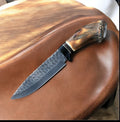 Premium Bowie Knife with J2 Steel Blade & Buffalo Horn Handle – 15 Inches Handmade Hunting Knife