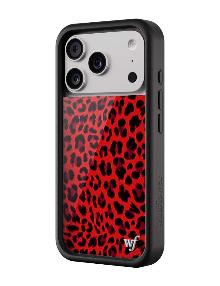 Wildflower Meow | Red iPhone Case