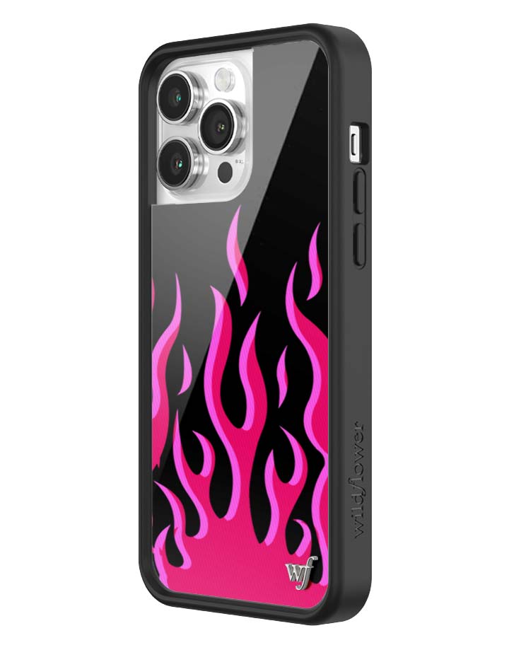 Wildflower Flames | Black & Red iPhone Case