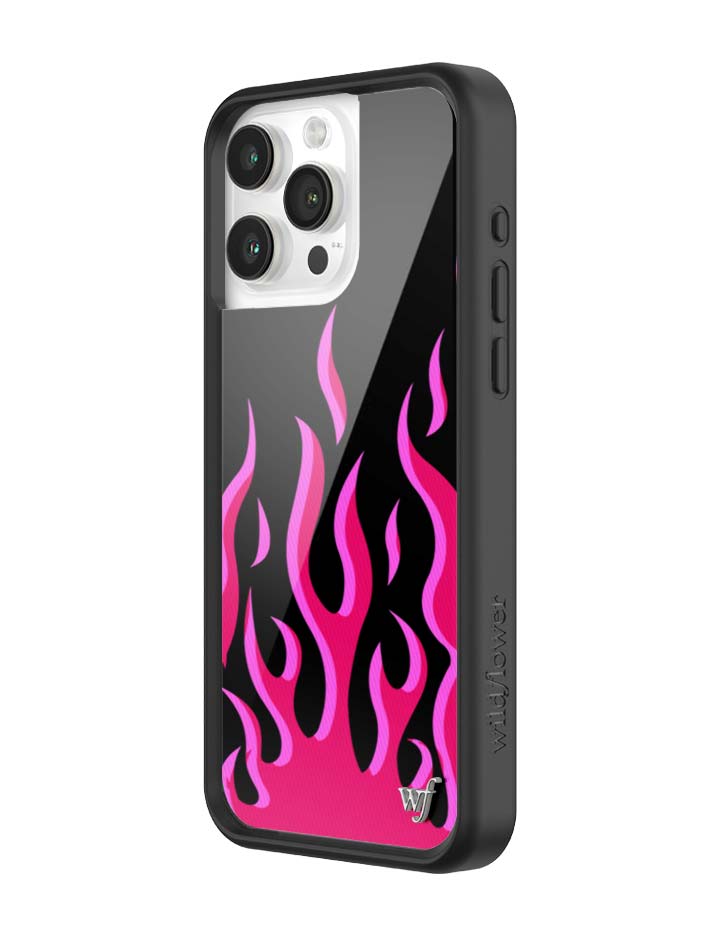 Wildflower Flames | Black & Red iPhone Case