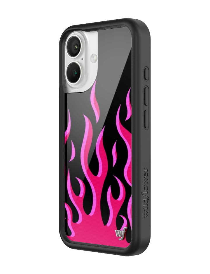 Wildflower Flames | Black & Red iPhone Case