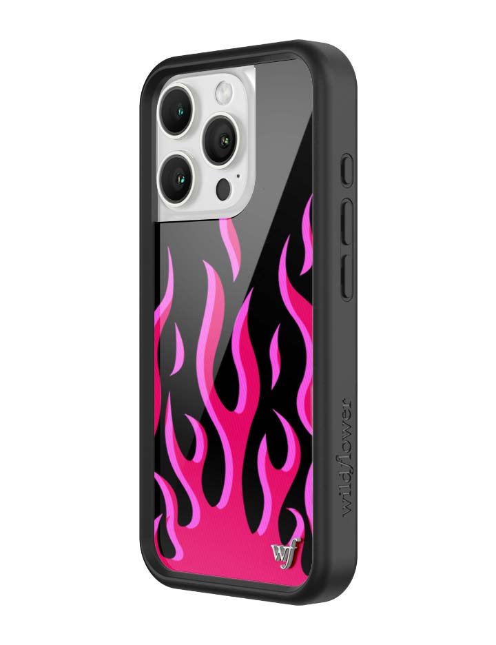 Wildflower Flames | Black & Red iPhone Case