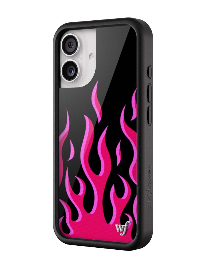 Wildflower Flames | Black & Red iPhone Case