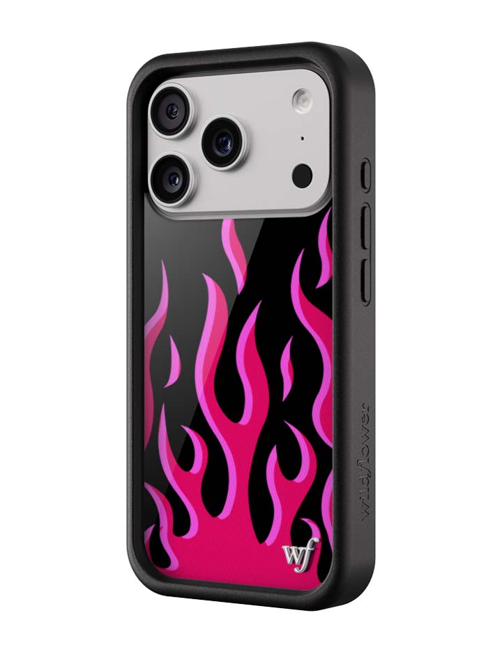 Wildflower Flames | Black & Red iPhone Case