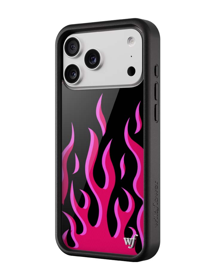 Wildflower Flames | Black & Red iPhone Case