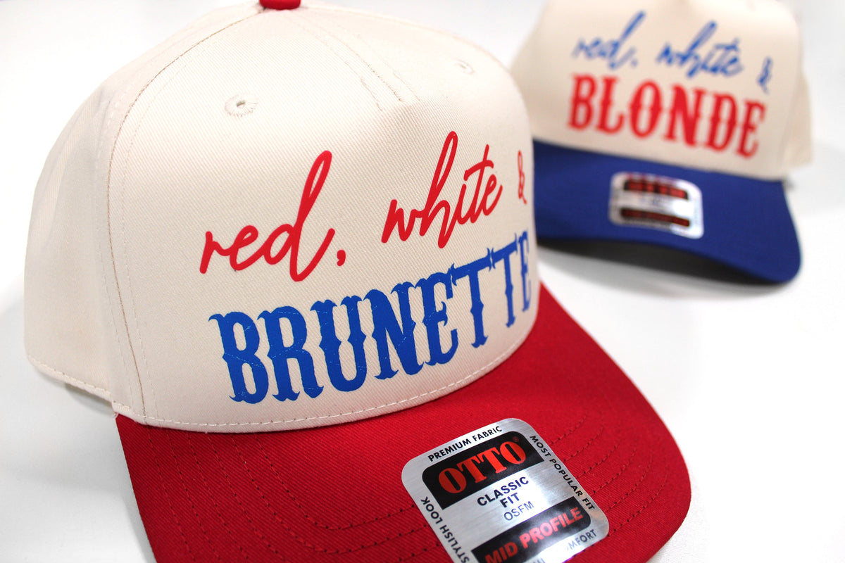 Red, White & Hair Color Snapback Hat