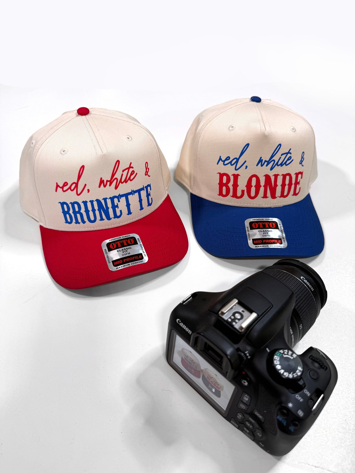 Red, White & Hair Color Snapback Hat