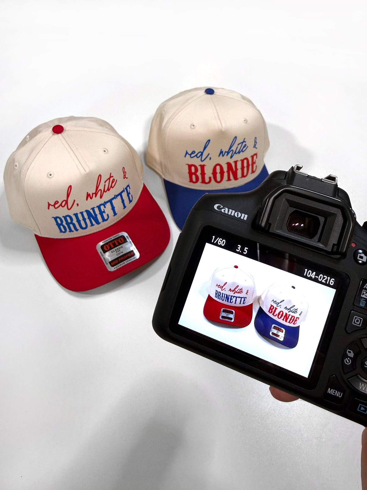 Red, White & Hair Color Snapback Hat
