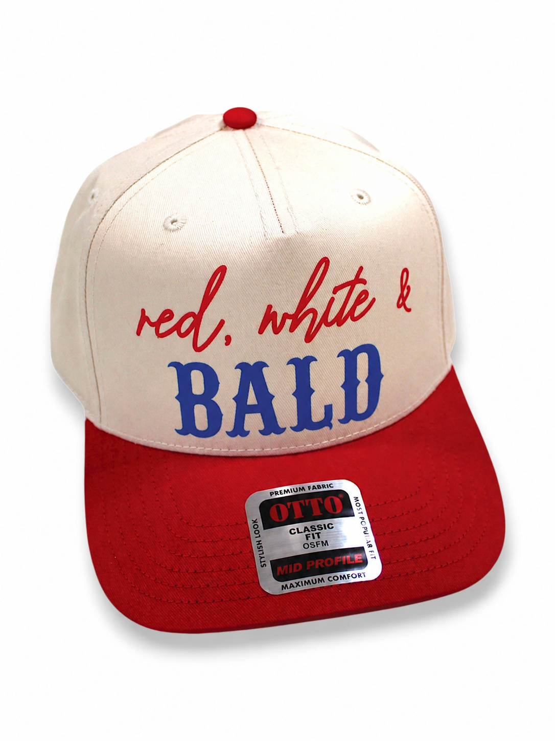 Red, White & Hair Color Snapback Hat