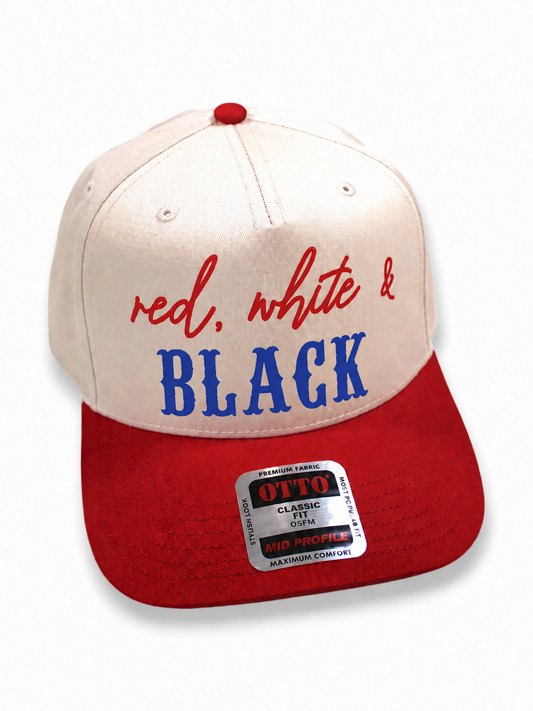 Red, White & Hair Color Snapback Hat