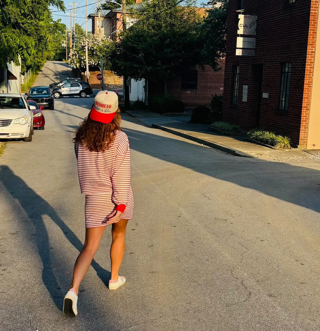 Red, White & Hair Color Snapback Hat