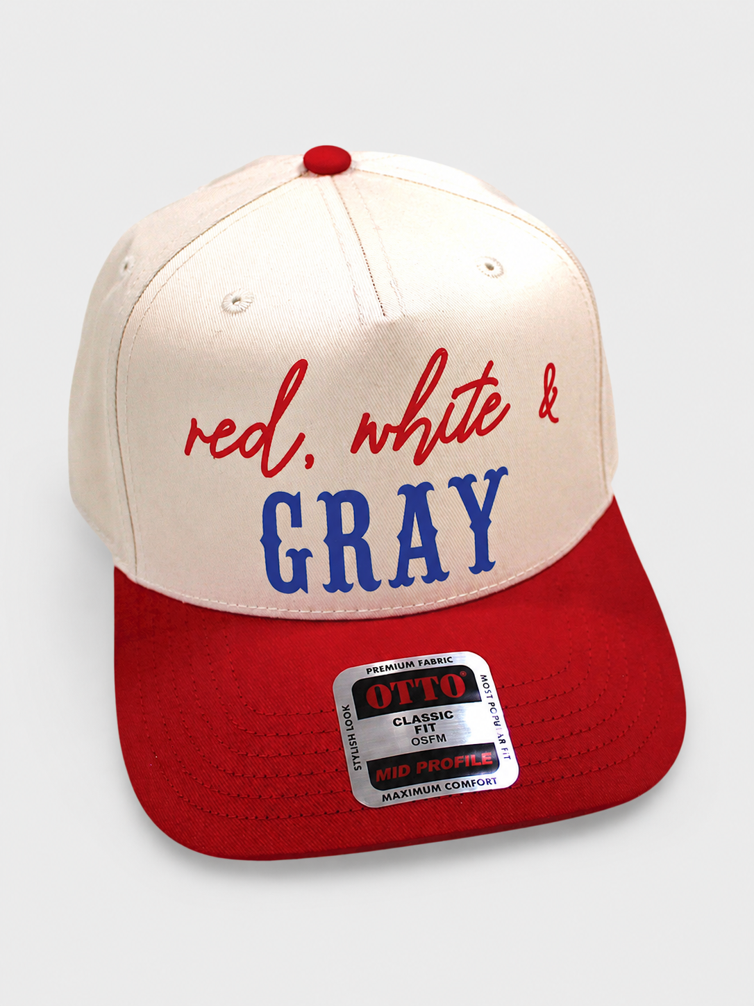 Red, White & Hair Color Snapback Hat