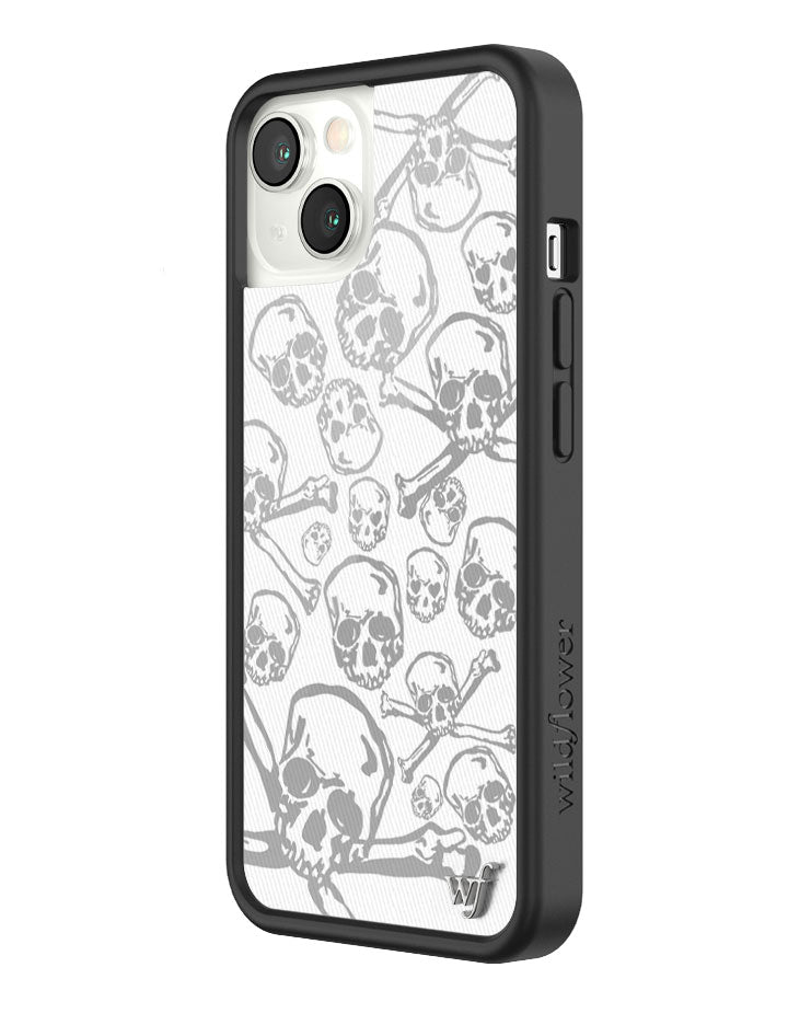 Wildflower Skull Girl iPhone Case