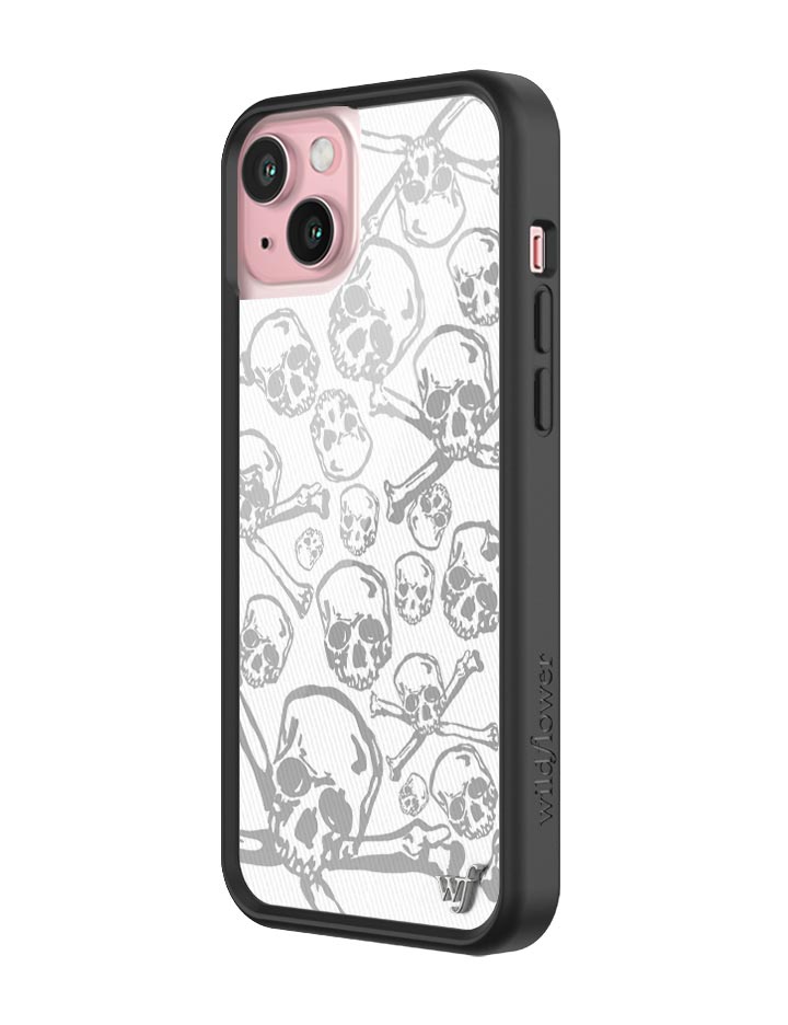 Wildflower Skull Girl iPhone Case
