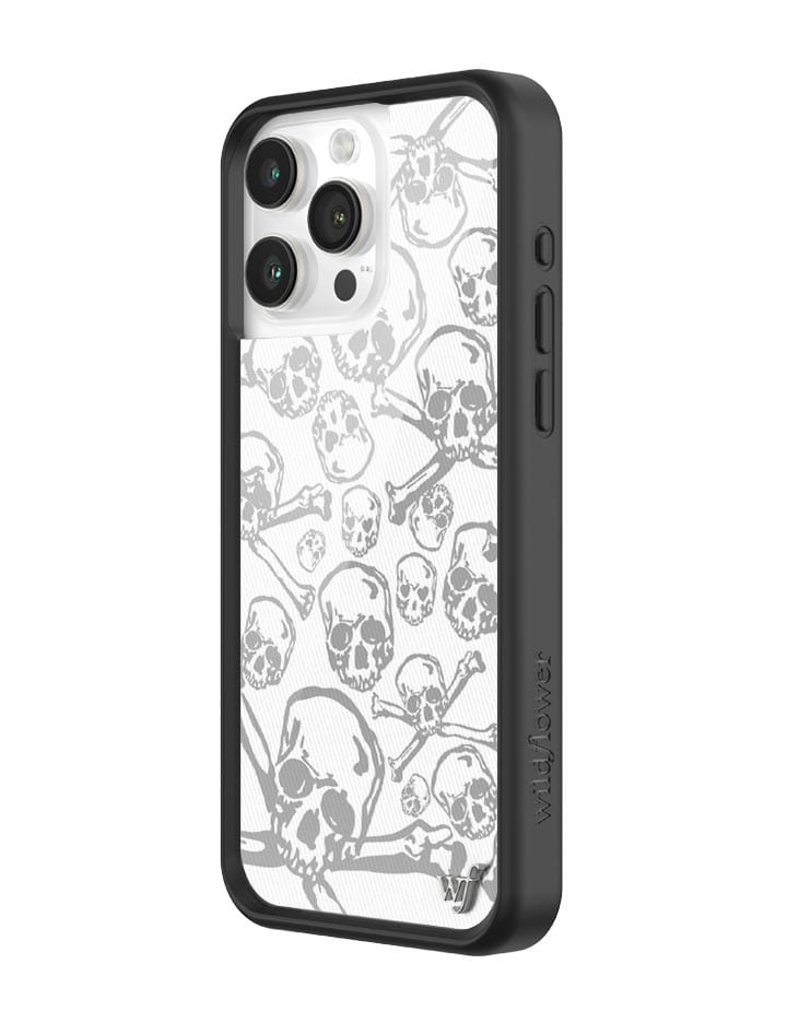 Wildflower Skull Girl iPhone Case