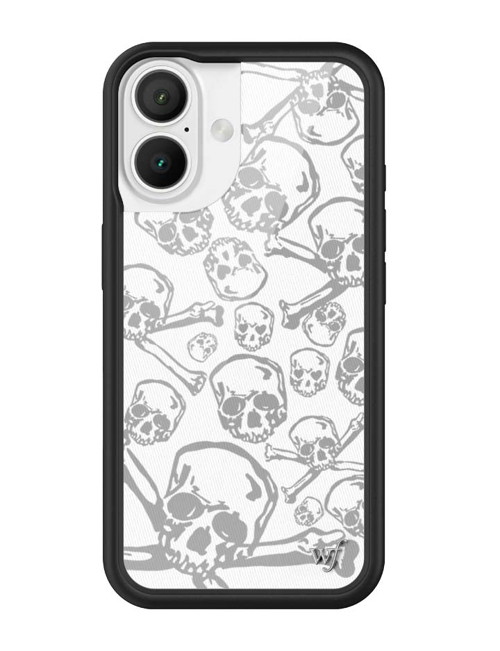 Wildflower Skull Girl iPhone Case