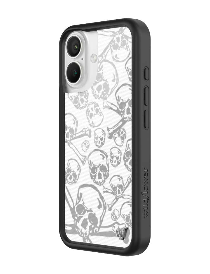 Wildflower Skull Girl iPhone Case
