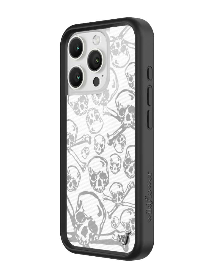 Wildflower Skull Girl iPhone Case