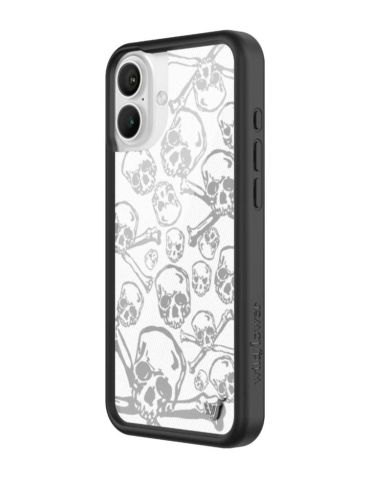 Wildflower Skull Girl iPhone Case