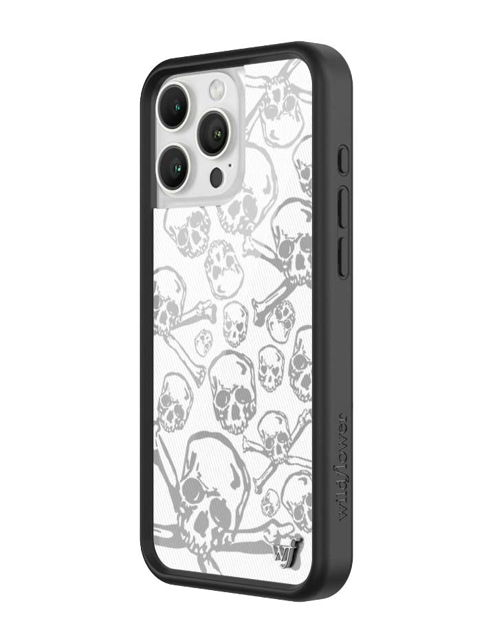 Wildflower Skull Girl iPhone Case