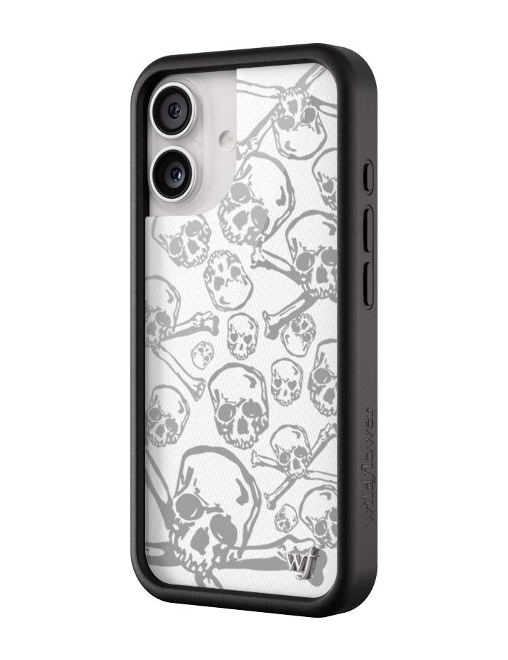 Wildflower Skull Girl iPhone Case