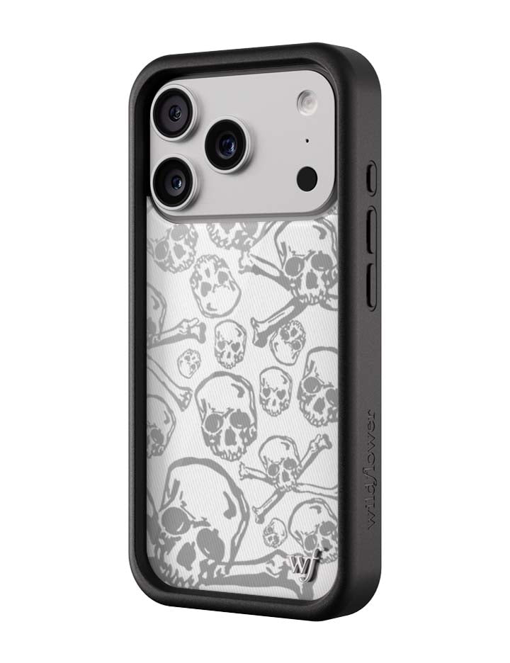 Wildflower Skull Girl iPhone Case