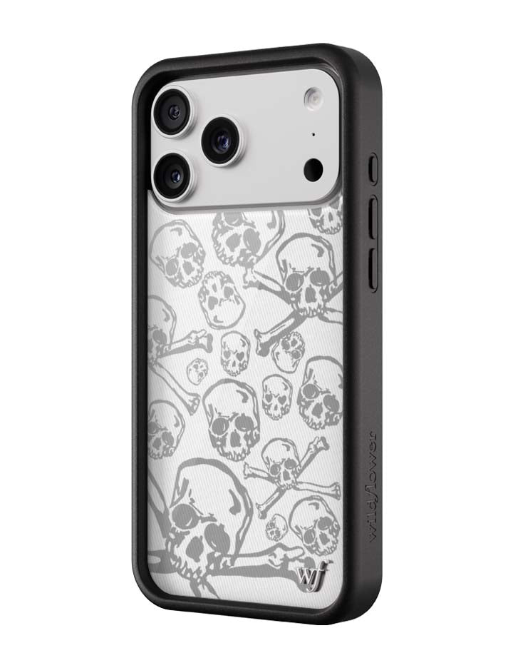 Wildflower Skull Girl iPhone Case