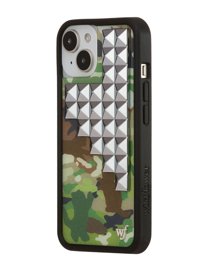 Wildflower Cat Camo Stud iPhone Case