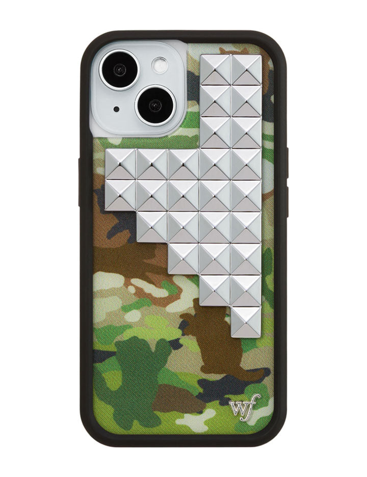 Wildflower Cat Camo Stud iPhone Case