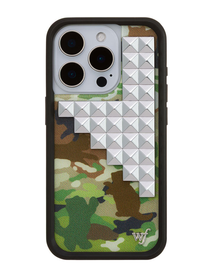 Wildflower Cat Camo Stud iPhone Case