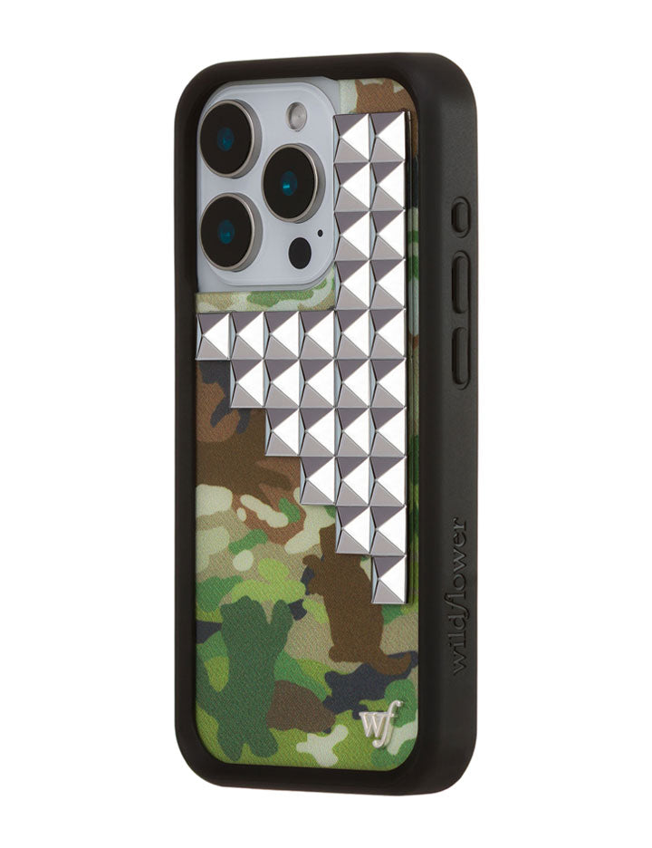 Wildflower Cat Camo Stud iPhone Case
