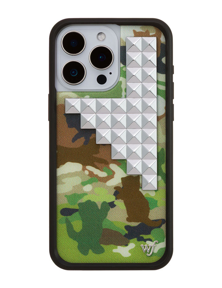 Wildflower Cat Camo Stud iPhone Case