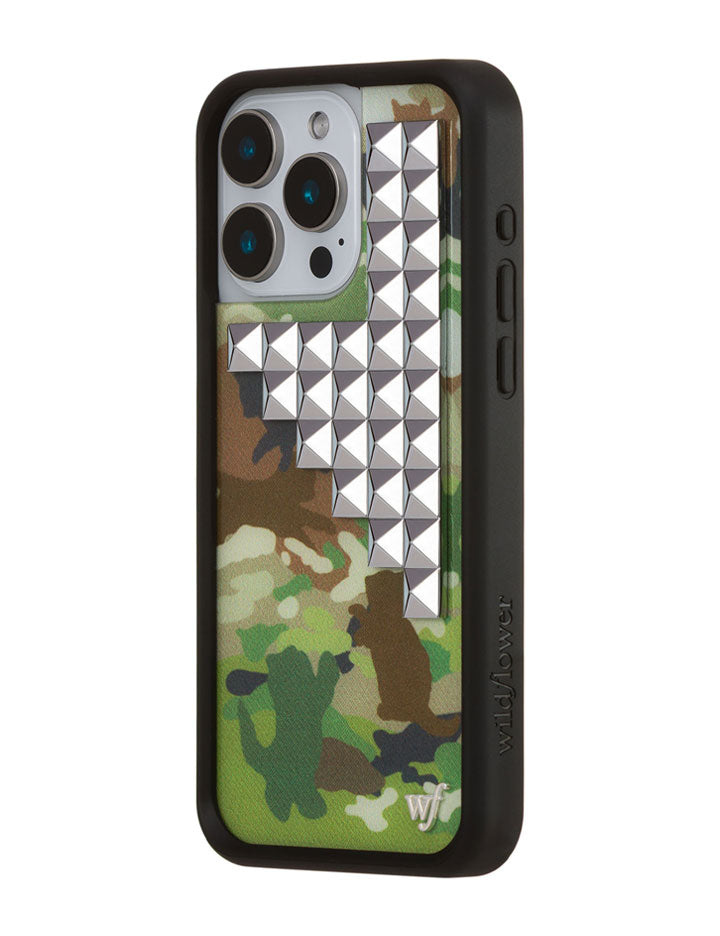 Wildflower Cat Camo Stud iPhone Case