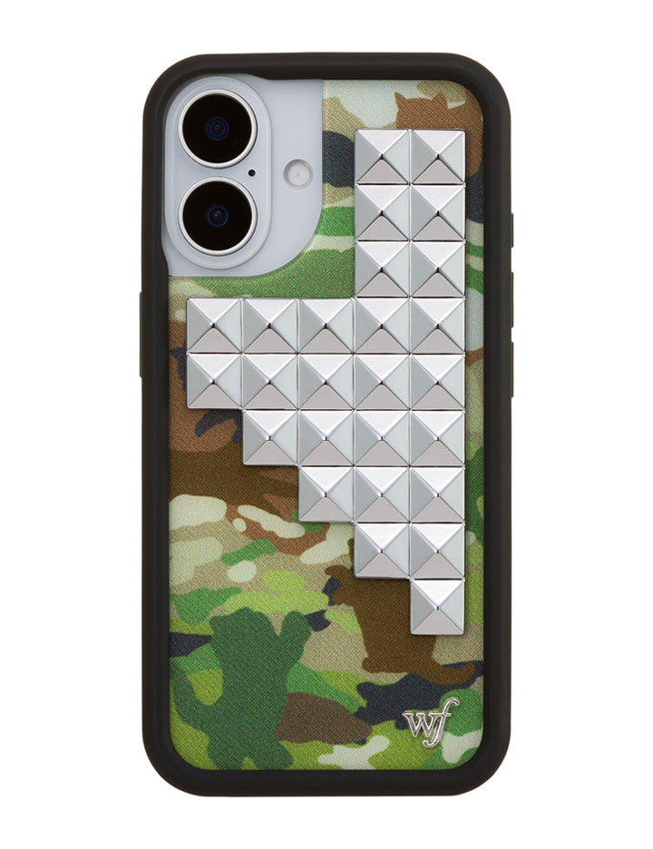 Wildflower Cat Camo Stud iPhone Case