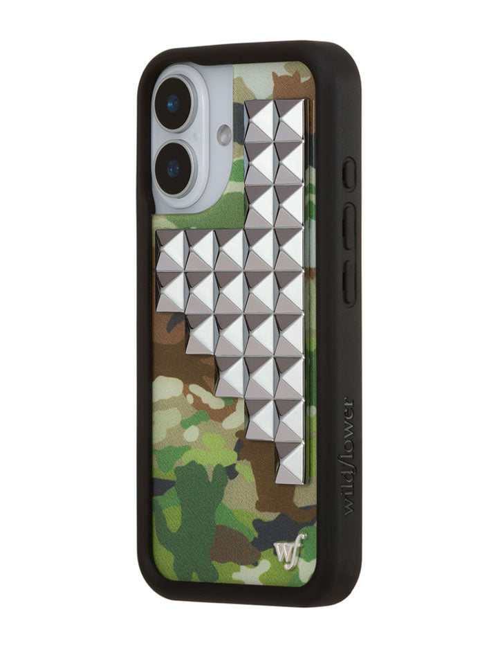 Wildflower Cat Camo Stud iPhone Case