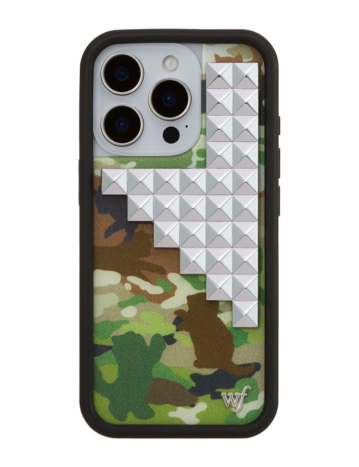 Wildflower Cat Camo Stud iPhone Case