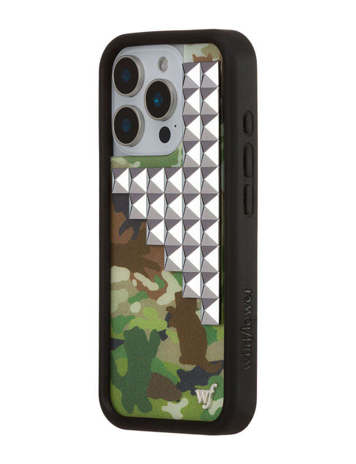 Wildflower Cat Camo Stud iPhone Case