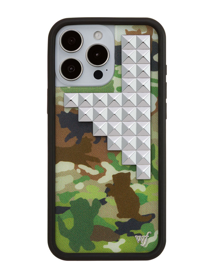 Wildflower Cat Camo Stud iPhone Case