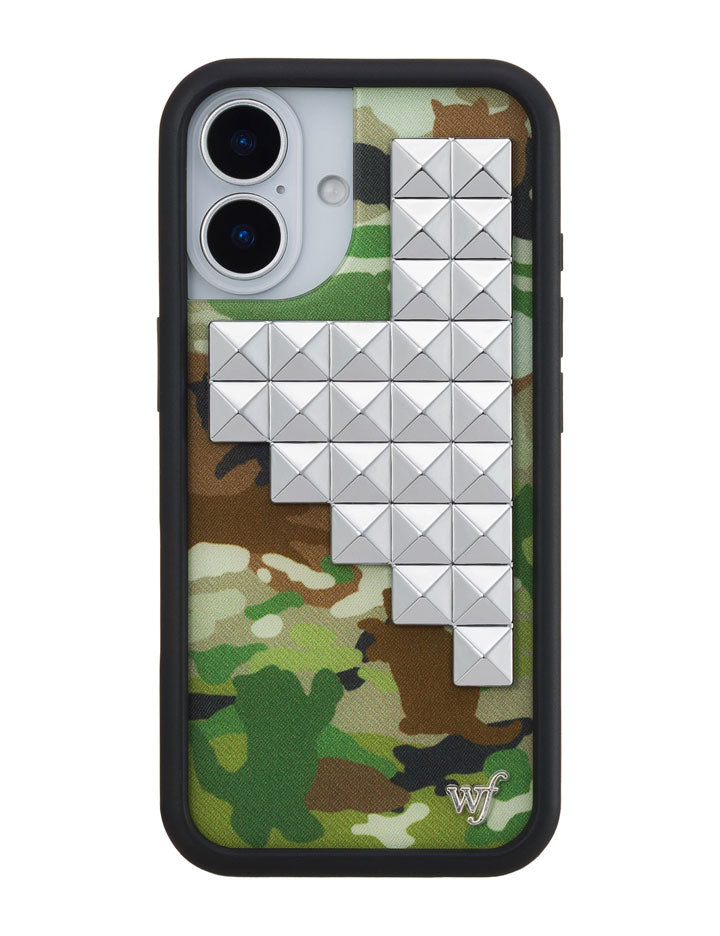 Wildflower Cat Camo Stud iPhone Case
