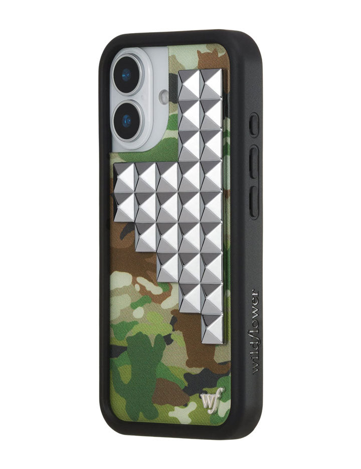 Wildflower Cat Camo Stud iPhone Case